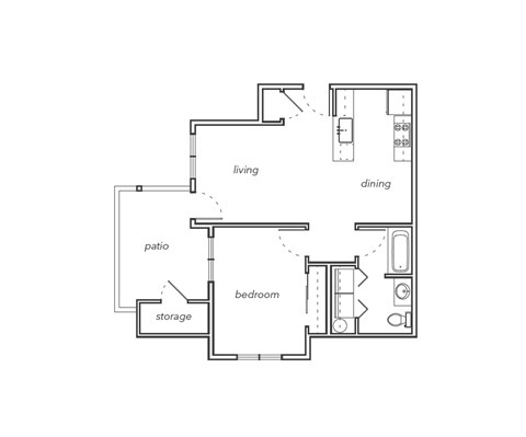 A floor plan of a house with labeled rooms.